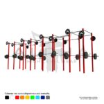 Rack Central Crosstraining 7 módulos duplos c/alvos-7,16x1,64x3,00(LxPxH) - ALPHA