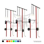 Rack de Parede Intercalado Crosstraining 5 módulos c/alvo duplo-6,42x1,57x3,00/5,00 (LxPxH) - ALPHA