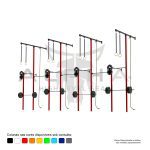 Rack de Parede Intercalado Crosstraining 7 módulos c/alvos duplos-9,06x1,57x3,00/5,00 (LxPxH) - ALPHA