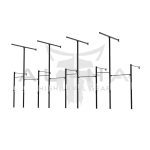 Rack de Parede Intercalado Crosstraining 8 módulos-10,63x1,57x3,00/5,00 (LxPxH) - ALPHA - Imagem 2