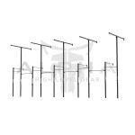 Rack de Parede Intercalado Crosstraining 9 módulos-11,70x1,57x3,00/5,00 (LxPxH) - ALPHA - Imagem 2