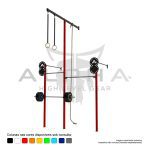Rack de Parede Intercalado Crosstraining 2 módulos c/alvo duplo-2,71x1,57x3,00/5,00 (LxPxH) - ALPHA