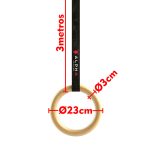 Argolas de Madeira para Ginástica Olímpica Ø23X3 + Cinta 6m (par) - ALPHA - Imagem 9